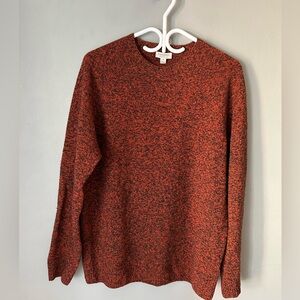Sunspel men’s 100% lambswood orange/ black sweater. Great condition!